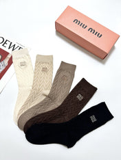MIUMIU 26S CREW SOCKS 417708 (1 BOX)