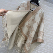 MAX MARA 25S FRINGED KNIT CAPE 167