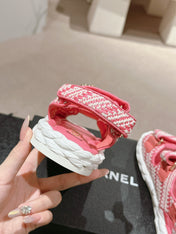CC DAD SANDALS IN BLUSH PINK CALFSKIN