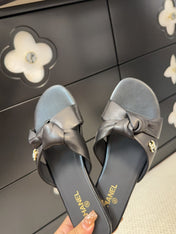 LACE MULE 2 CM IN BLACK LAMBSKIN