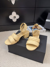 25C Sandal 45mm Open Heel Beige Lambskin 233490