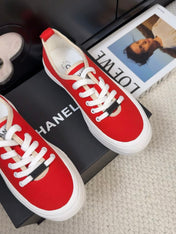 TRAINERS SHOES IN ORANGE RED FABRIC