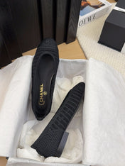 CC 25 Ballet Flat Black Raffia