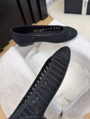 CC 25 Ballet Flat Black Raffia