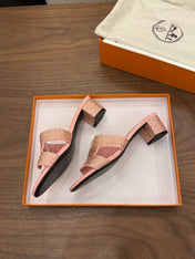 HM 26S OASIS SANDAL IN LIGHT PINK SUEDE WITH CRYSTALS