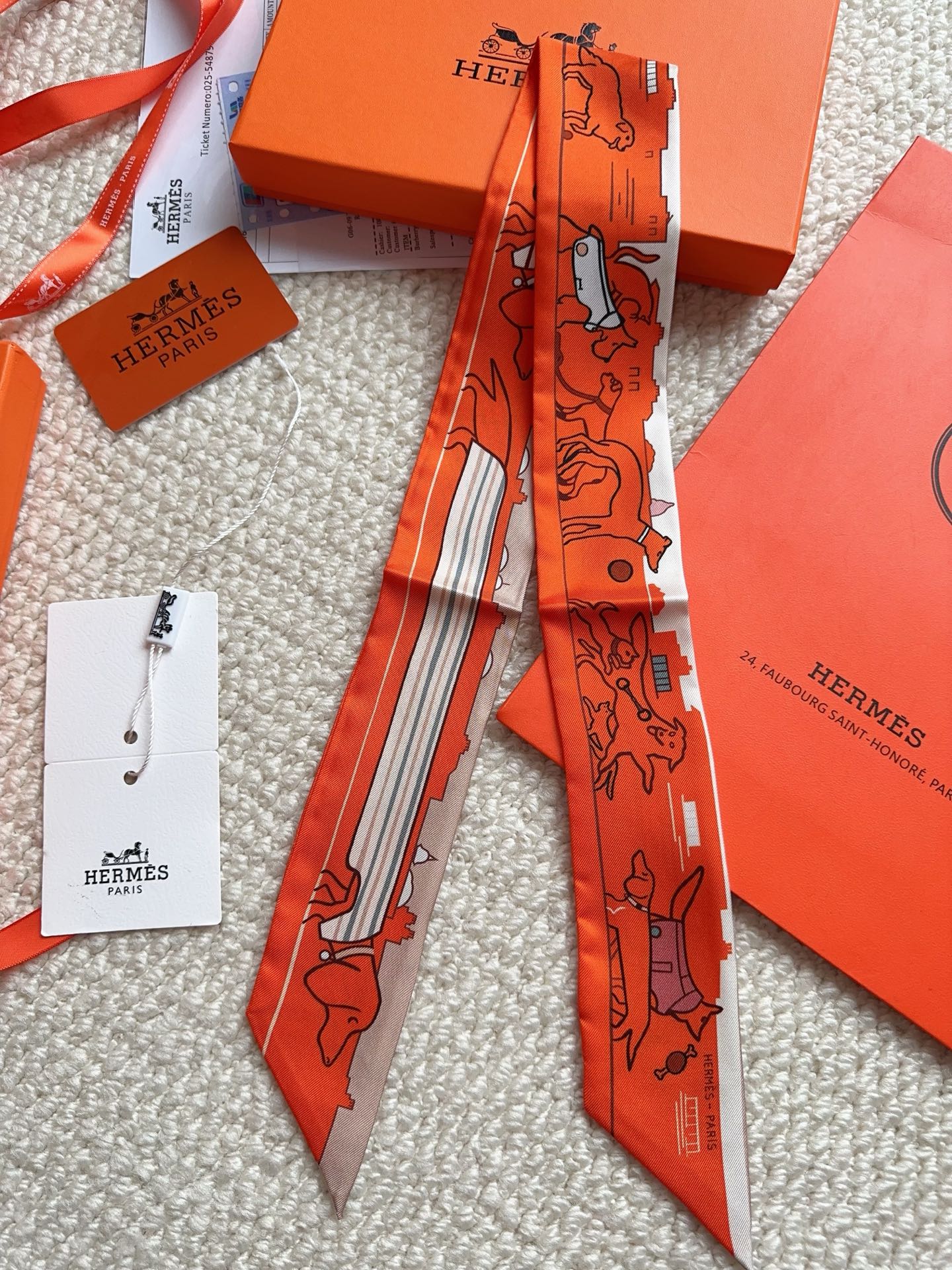 HERMES 26S SCARF 86 IN SILK 309599