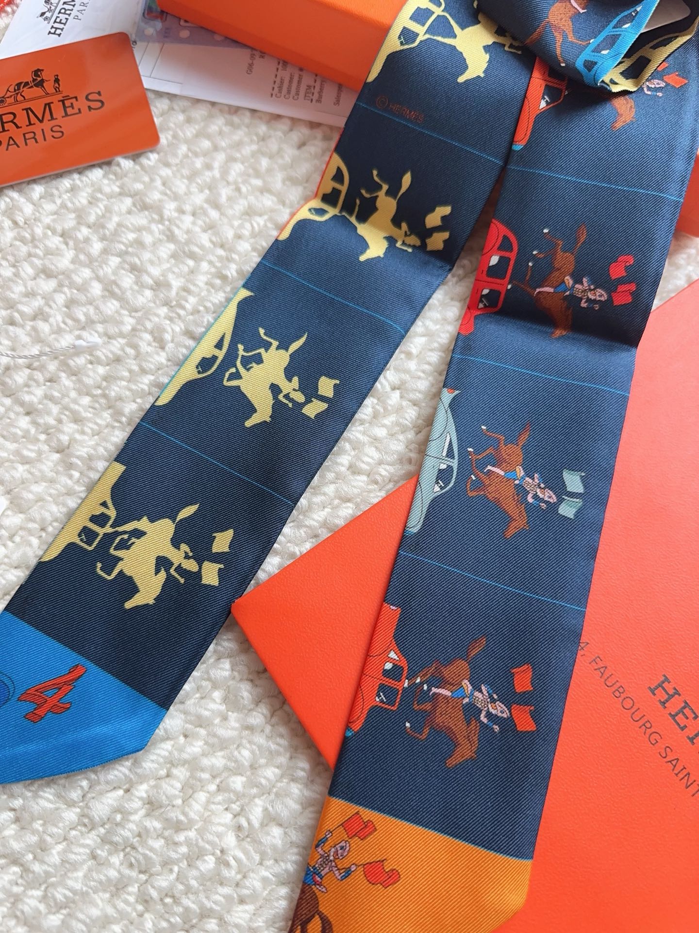 HERMES 26S SCARF 86 IN SILK 309600