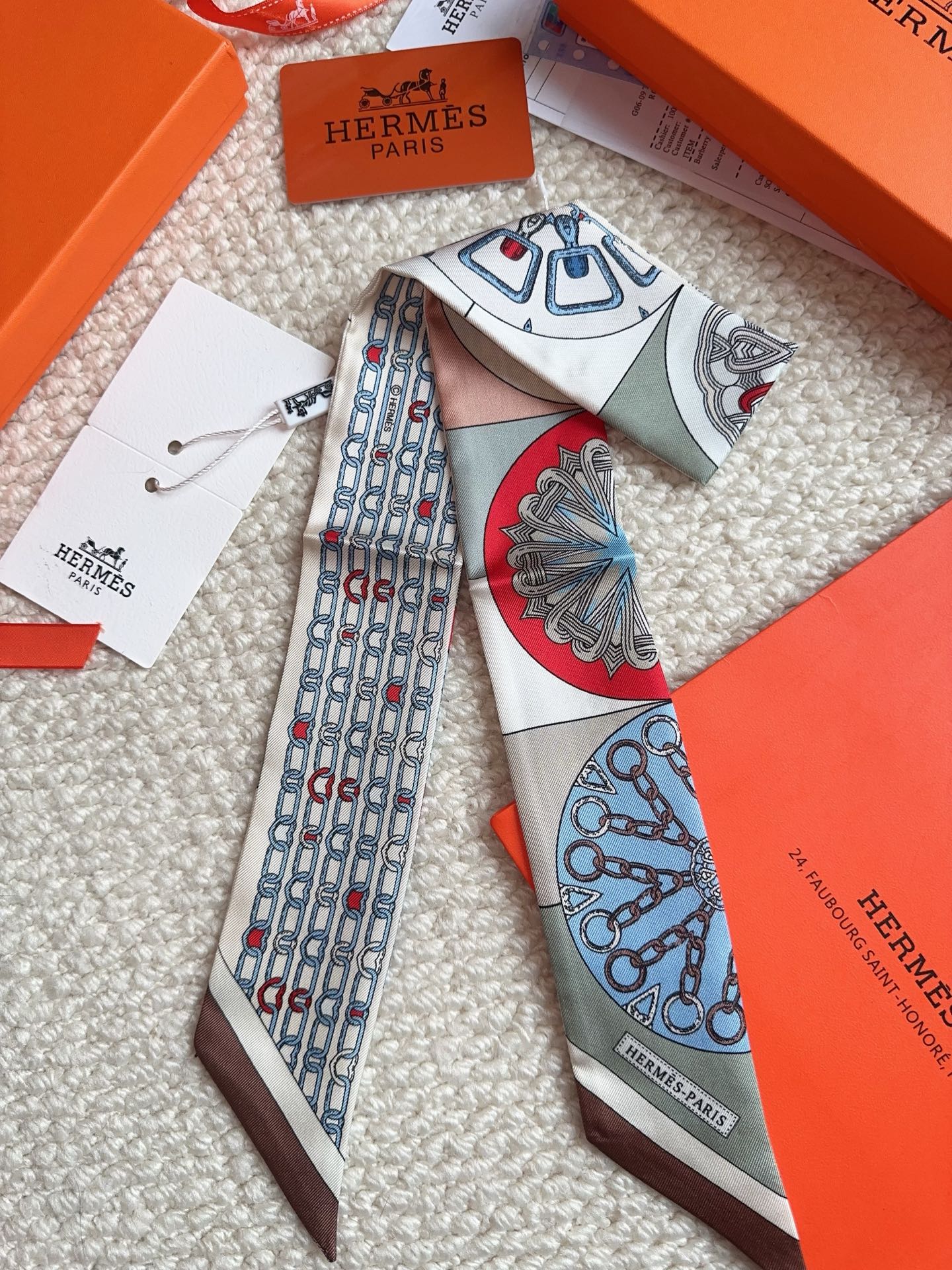HERMES 26S SCARF 86 IN SILK 309605