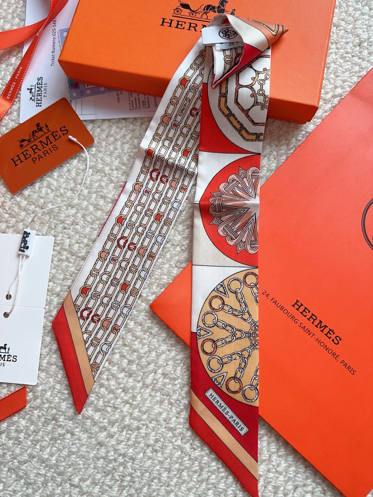 HERMES 26S SCARF 86 IN SILK 309608