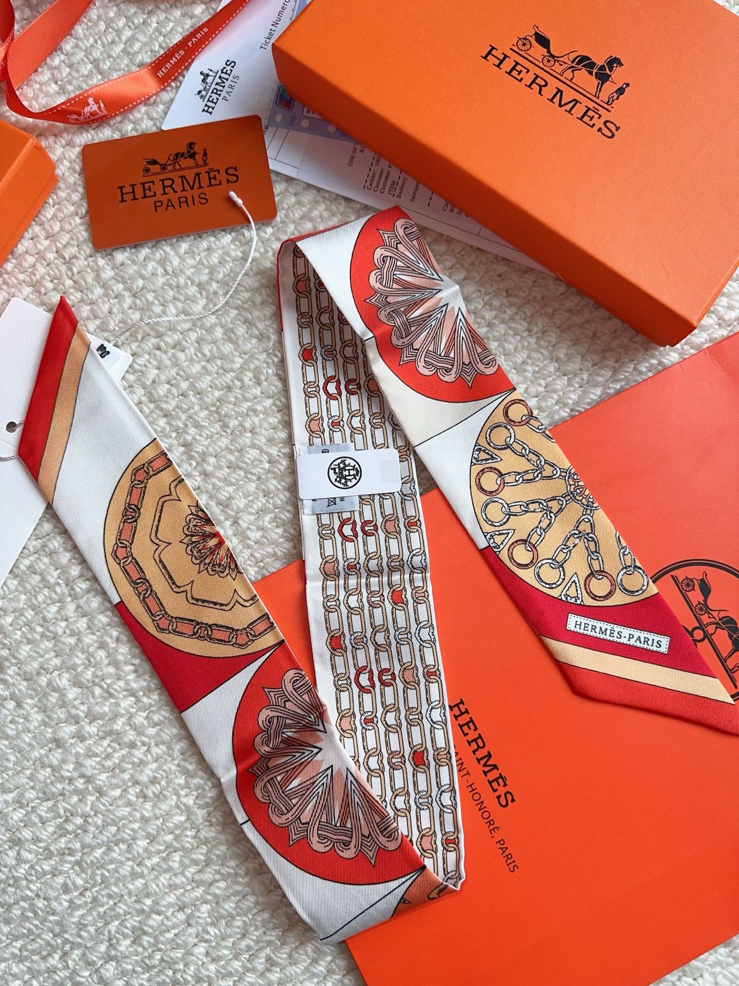 HERMES 26S SCARF 86 IN SILK 309608