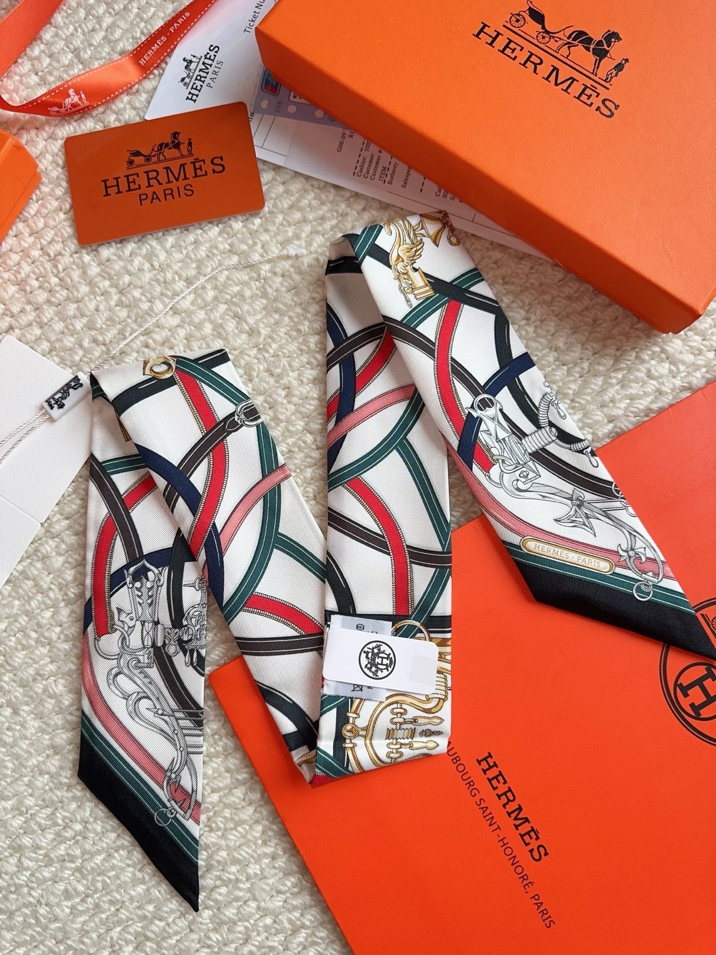 HERMES 26S SCARF 86 IN SILK 309610