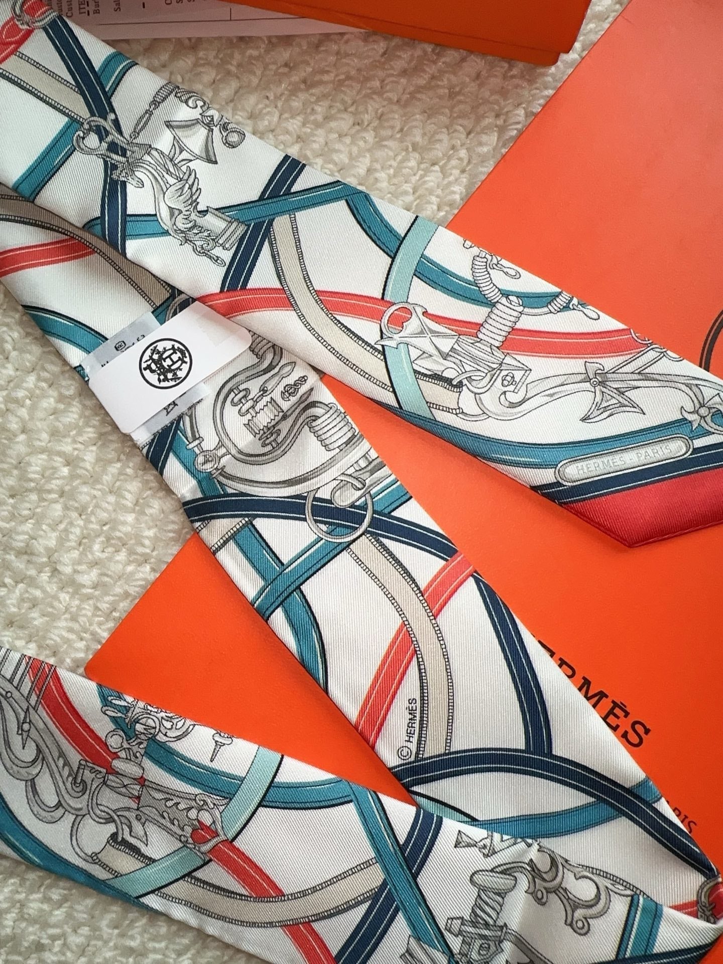 HERMES 26S SCARF 86 IN SILK 309611