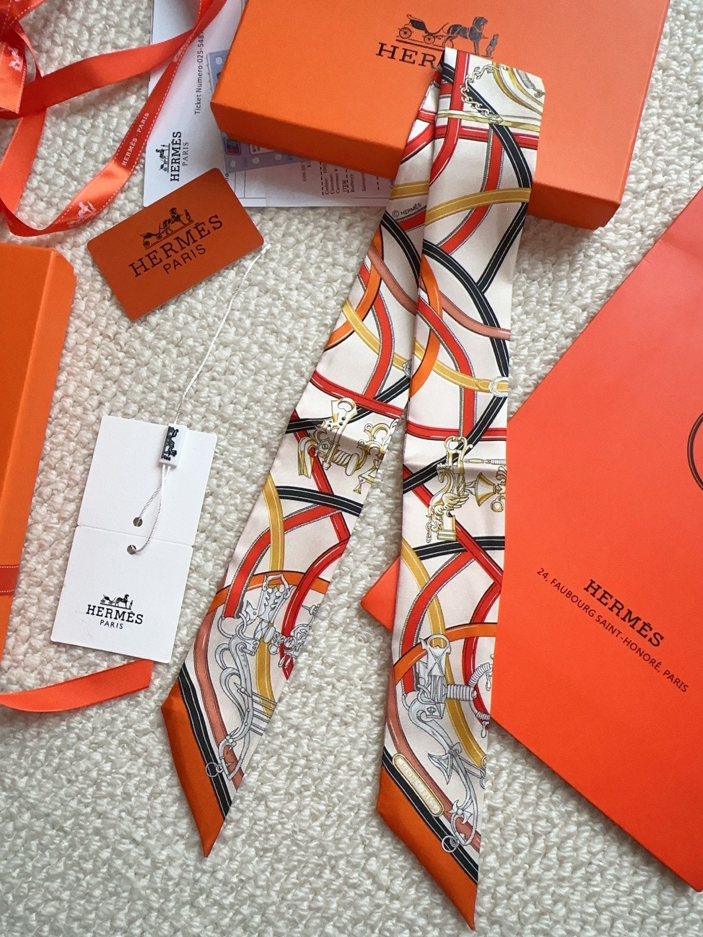 HERMES 26S SCARF 86 IN SILK 309614