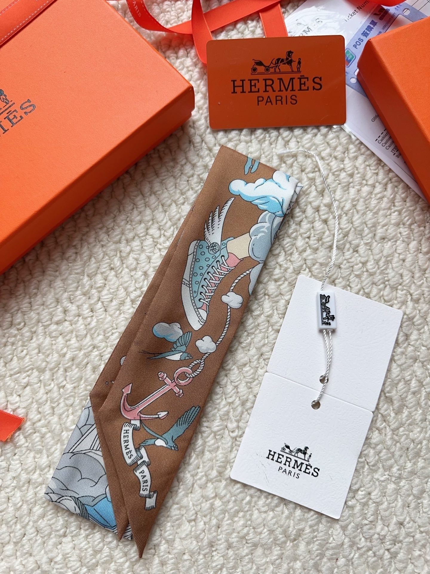 HERMES 26S SCARF 86 IN SILK 309631