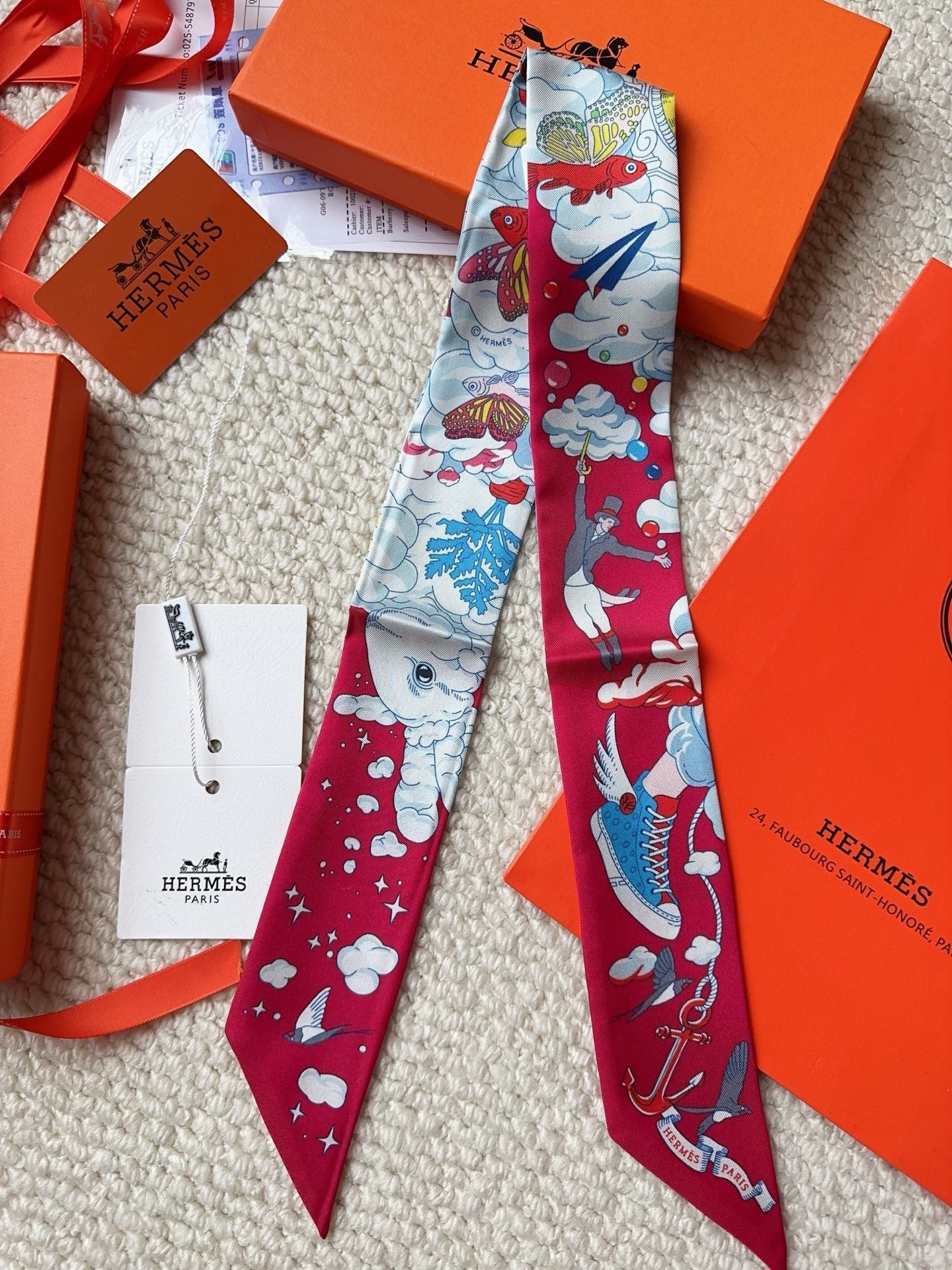HERMES 26S SCARF 86 IN SILK 309634