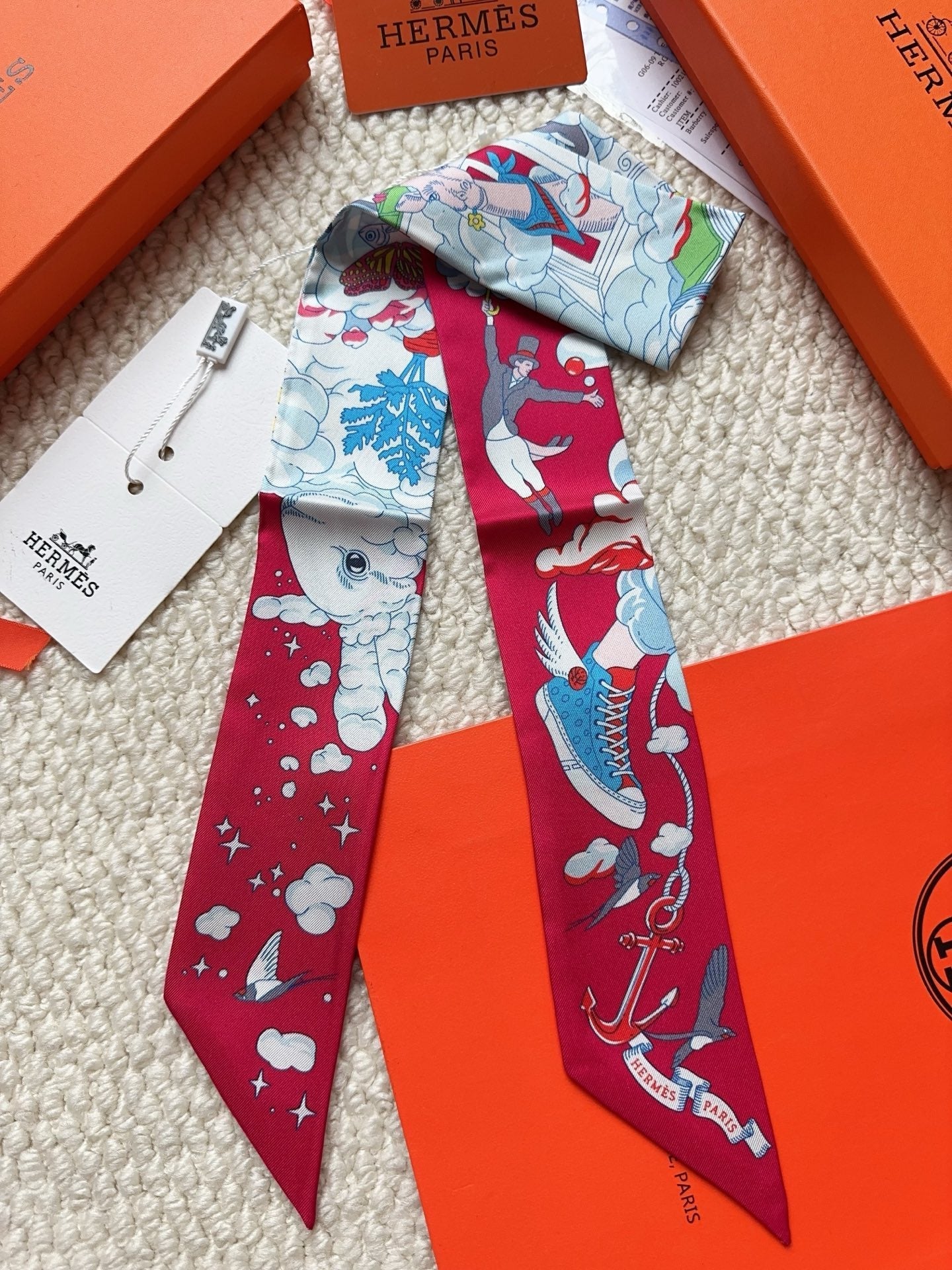 HERMES 26S SCARF 86 IN SILK 309634