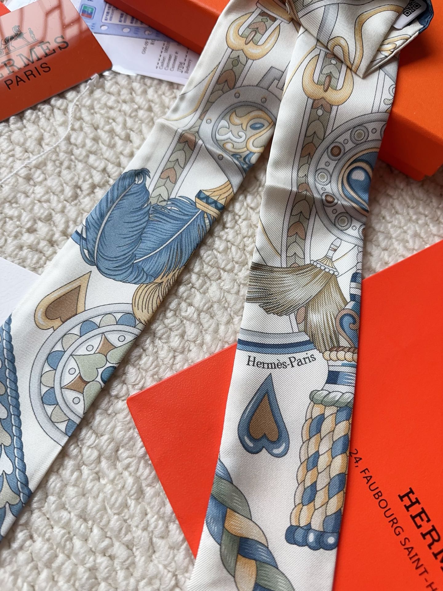 HERMES 26S SCARF 86 IN SILK 309639