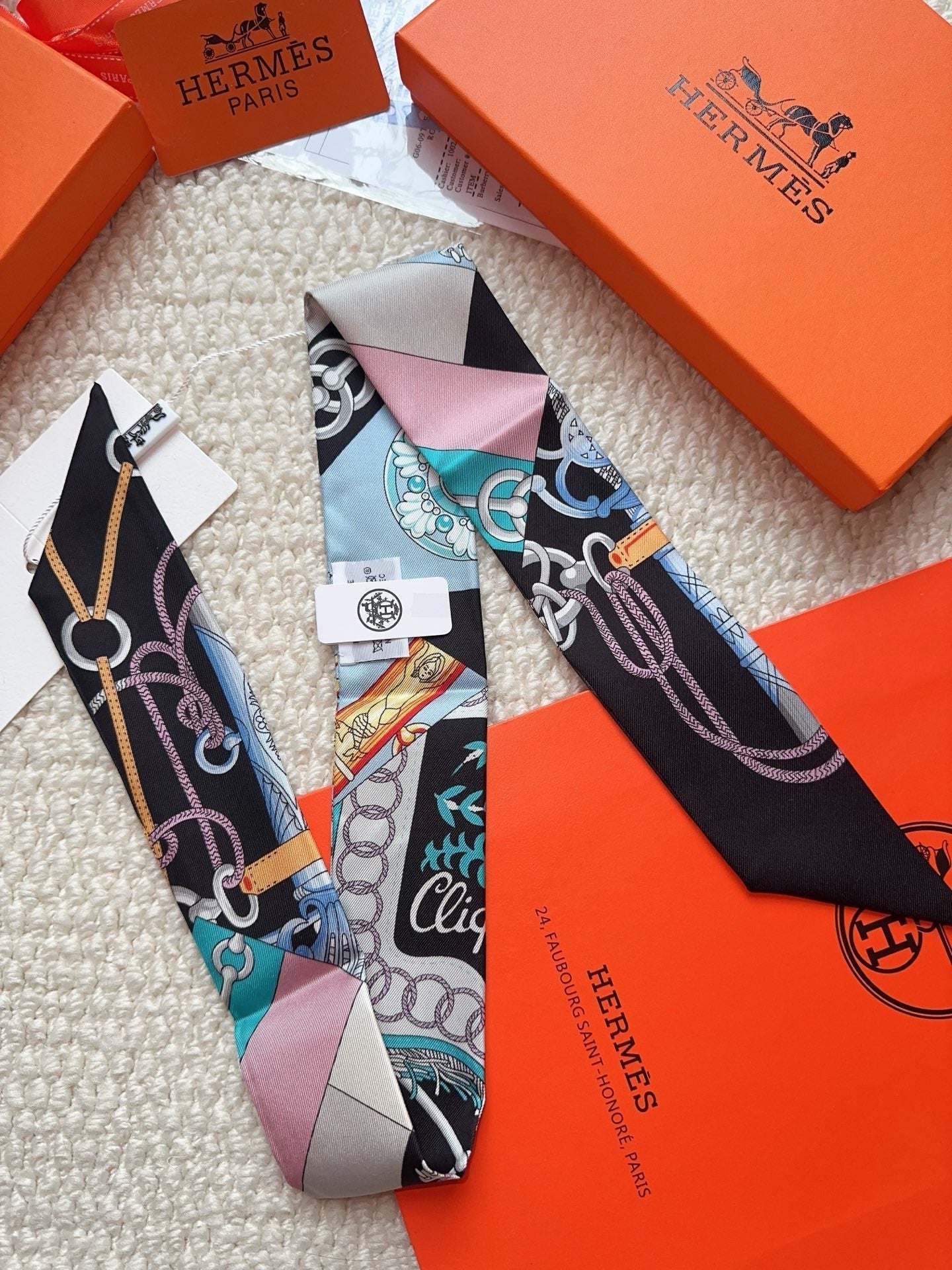 HERMES 26S SCARF 86 IN SILK 309643