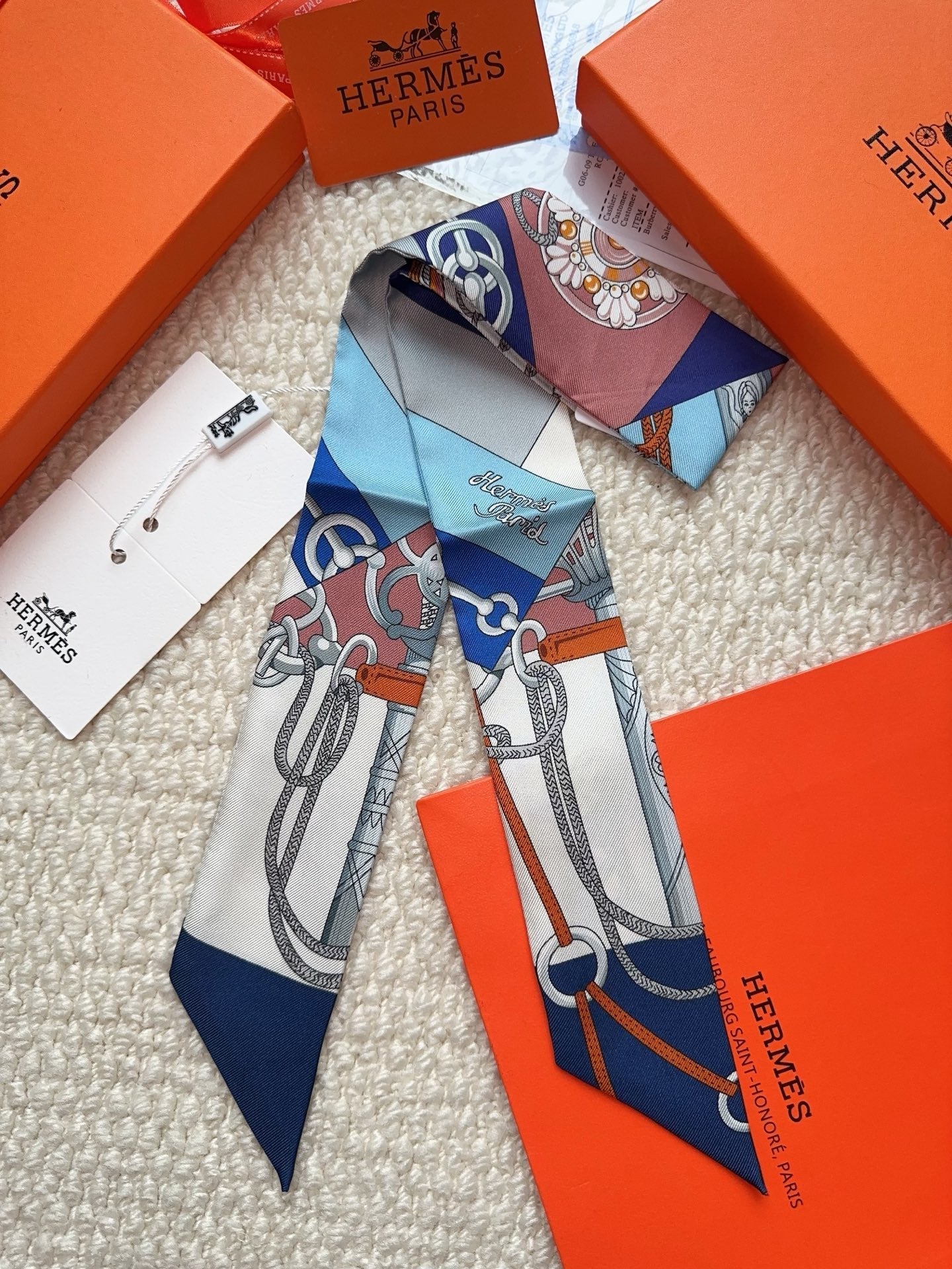 HERMES 26S SCARF 86 IN SILK 309644