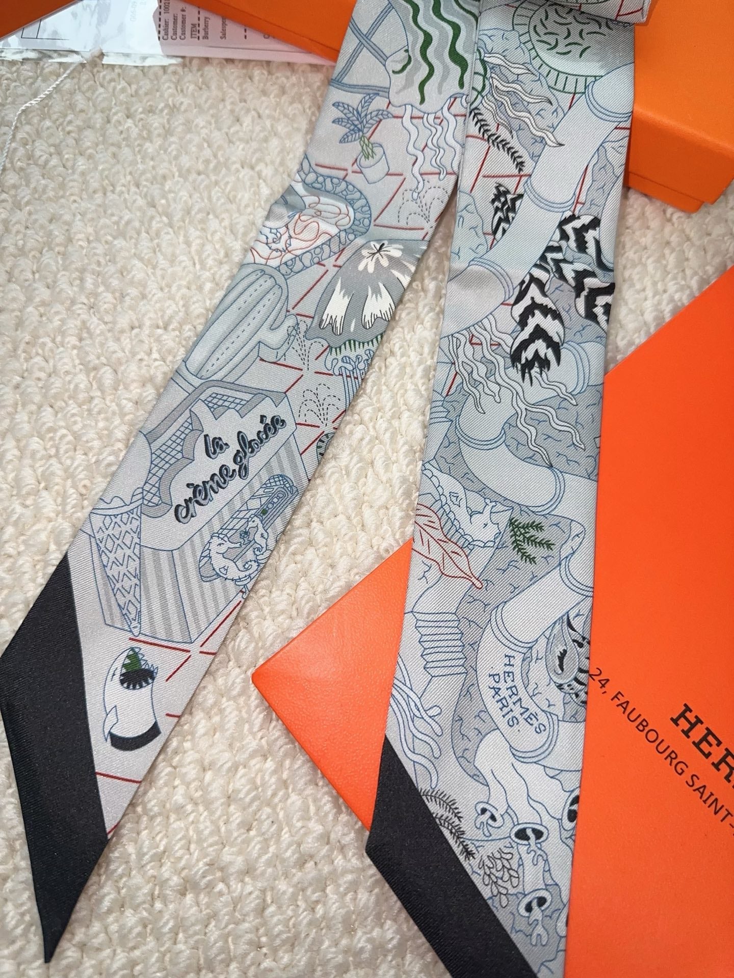 HERMES 26S SCARF 86 IN SILK 309649