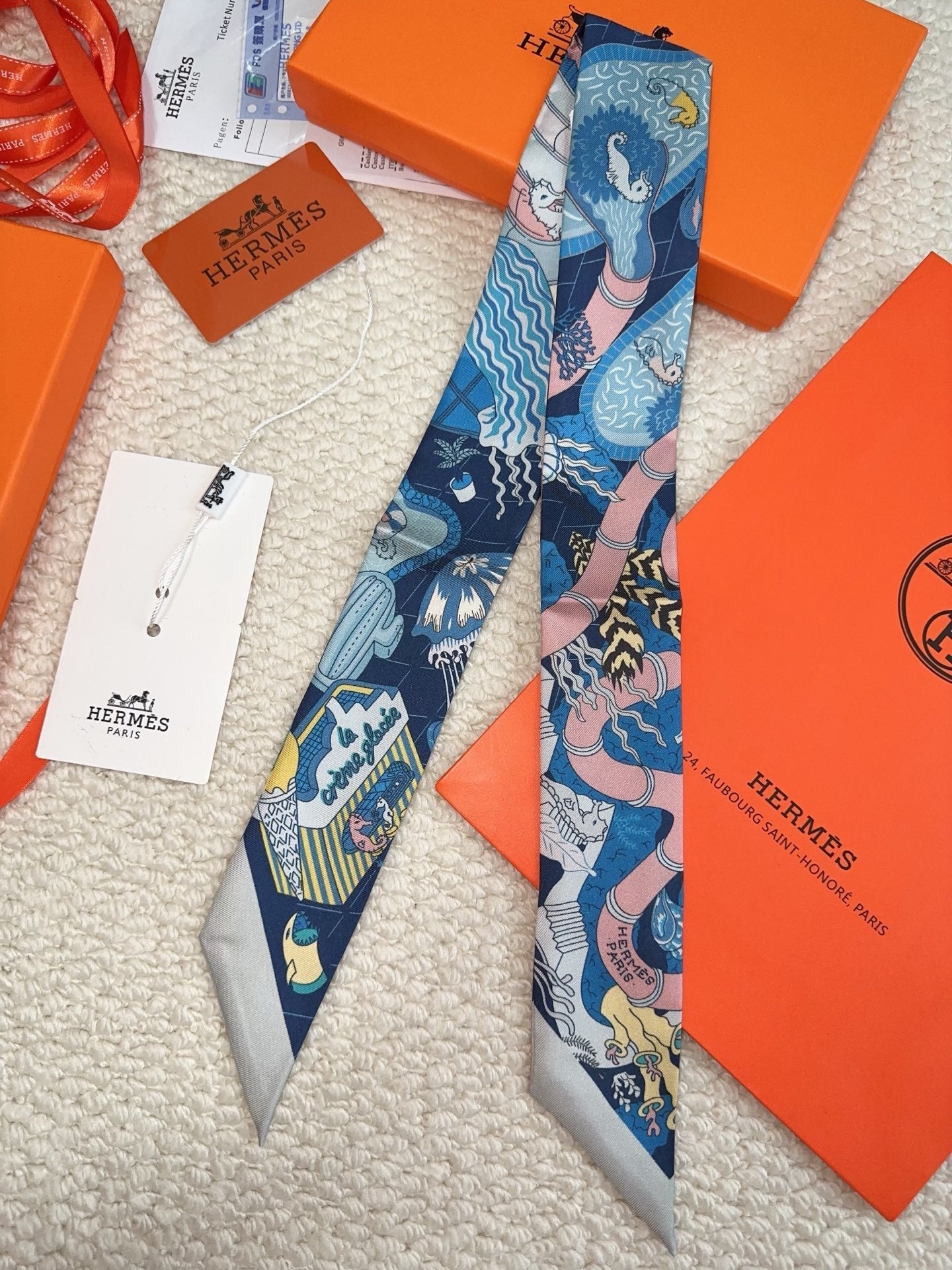 HERMES 26S SCARF 86 IN SILK 309650