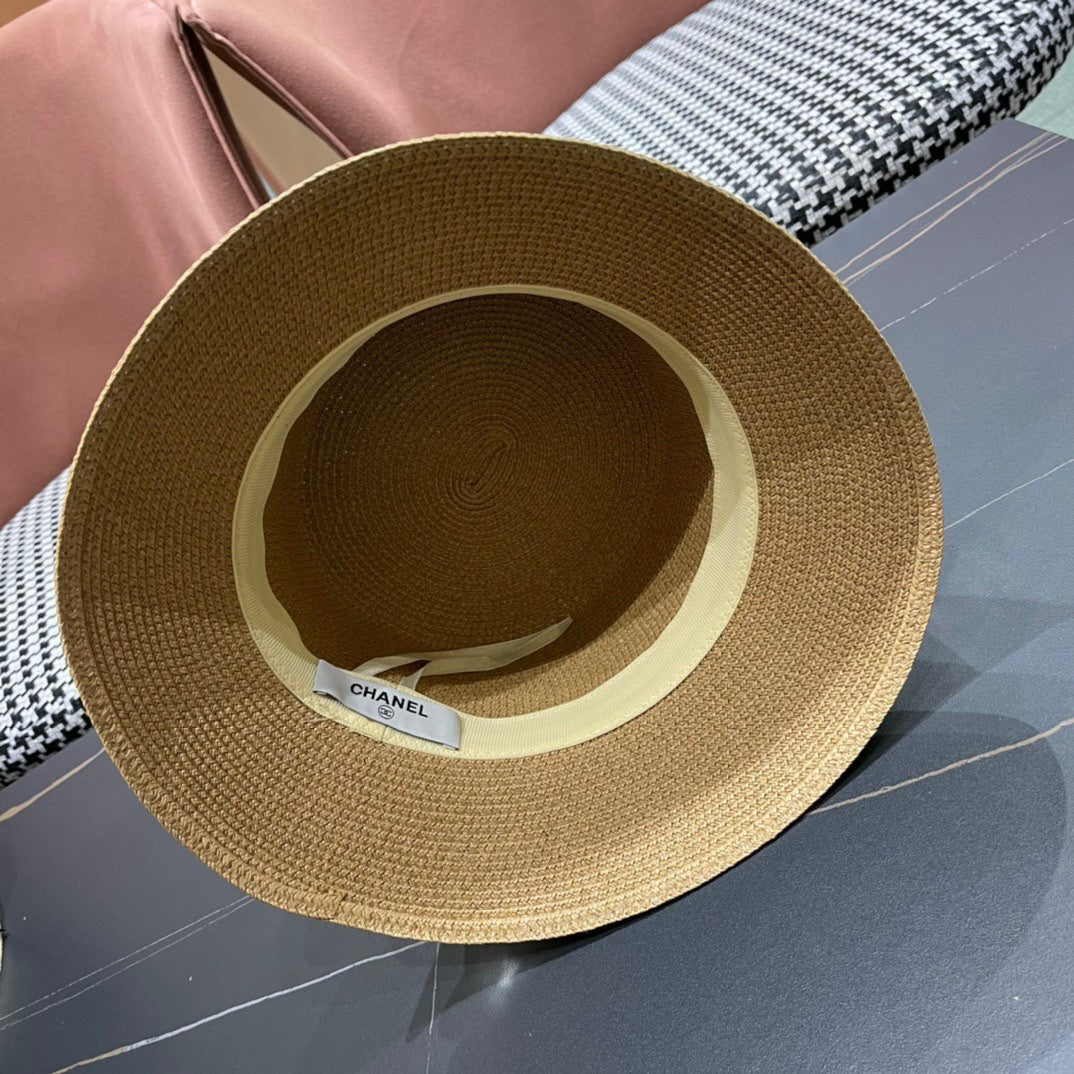 CHANEL 26S BOATER STRAW HAT 337949