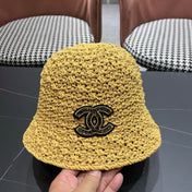 CHANEL 26S RAFFIA BUCKET HAT 335789