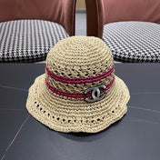 CHANEL 26S RAFFIA BUCKET HAT 335844