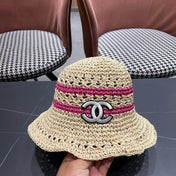 CHANEL 26S RAFFIA BUCKET HAT 335844