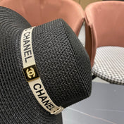 CHANEL 26S STRAW BOATER HAT 335740