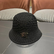 DIOR 26S CROCHET STRAW BUCKET HAT STYLE 218