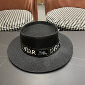 DIOR 26S LOGO STRAW BOATER HAT STYLE 22
