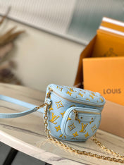 MINI BUMBAG 17 IN SKY YELLOW MONOGRAM CALFSKIN GOLD HARDWARE