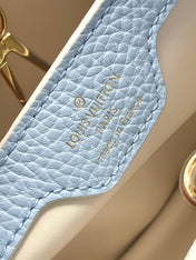 CAPUCINES BB 26 IN CANDY BLUE TAURILLON GOLD HARDWARE