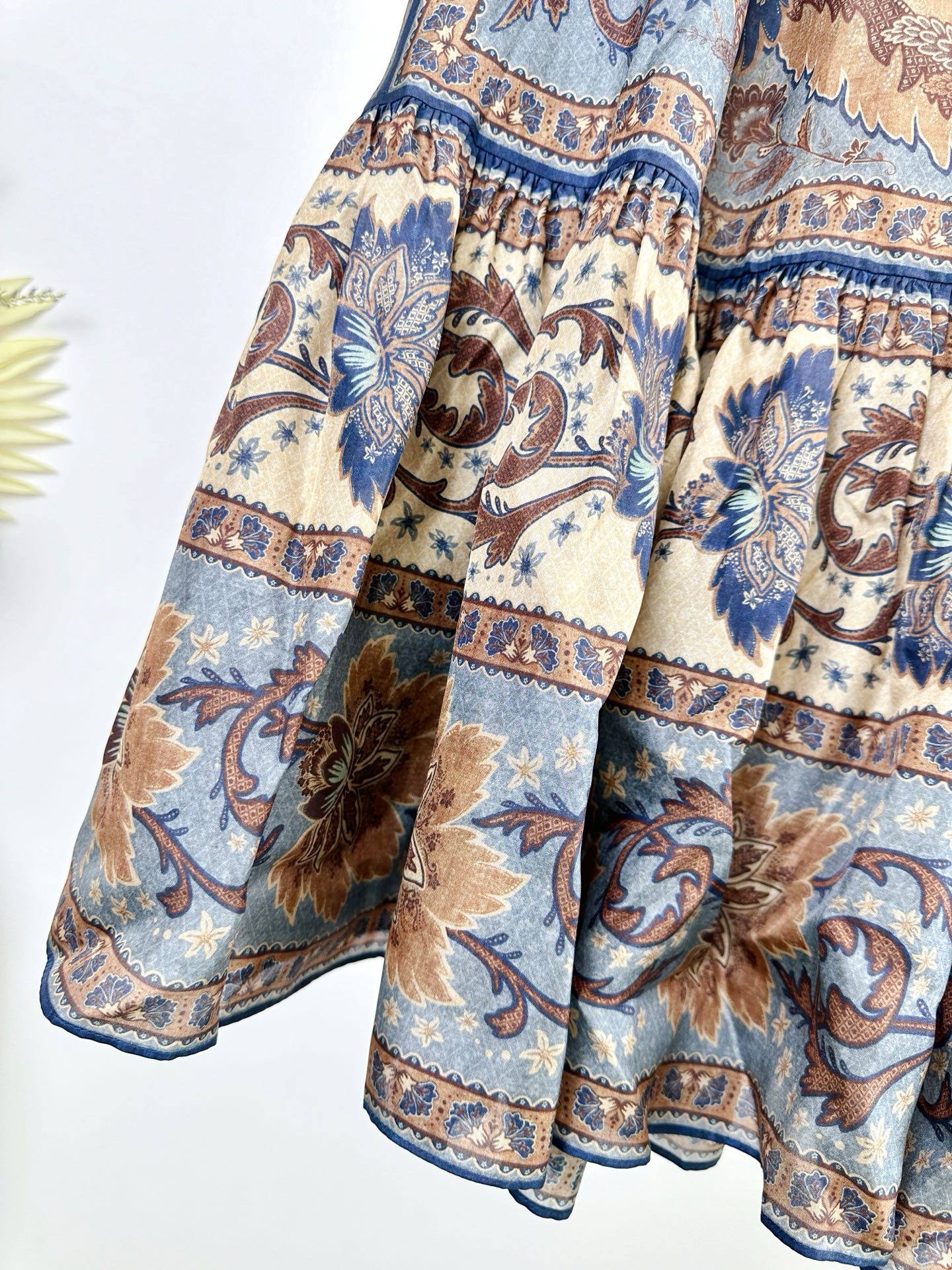 LONG SKIRT PRINTED 25S IN SPUN SILK 266326
