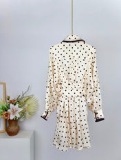 ZIMMERMANN 26S POLKA DOT PLEATED MIDI DRESS STYLE 72
