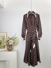 ZIMMERMANN 26S POLKA DOT PLEATED MIDI DRESS STYLE 71