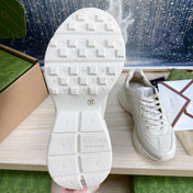 GG COUPLE TRAINER WHITE CALFSKIN WITH CAPYBARA ICON