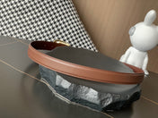 BELT 25MM MEDIUM WESTERN IN DARK BROWN CALFSKIN GOLD BUCKLE