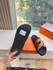 KAZIMIR SANDAL IN BRONZE BROWN CALFSKIN AND SUEDE