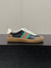 GG & ADIDAS SNEAKER BLACK AND BROWN CALFSKIN