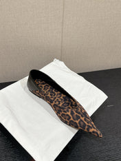 SL NOUR LEOPARD POINTED TOE BALLET AMBER CANVAS