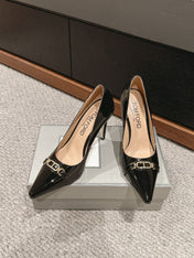 ROMAN HIGH-HEEL 10 CM IN BLACK CALFSKIN