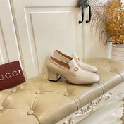 GUCCI 26S HORSEBIT LOAFERS 55 MM IN IVORY SMOOTH CALFSKIN