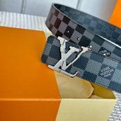 LV 25S BELT 40 MM IN BLACK MIX GREY CALFSKIN 593222