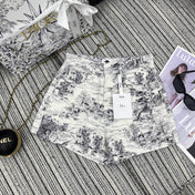 Dior 25C Short Toile de Jouy Scotland Pattern 228386