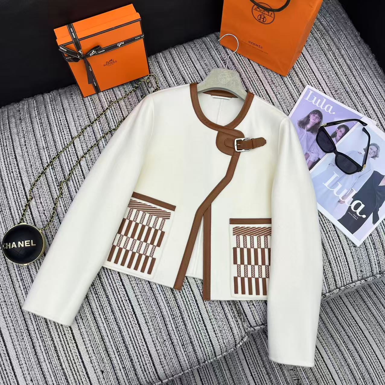 HERMES 25S KNITTED JACKET 052