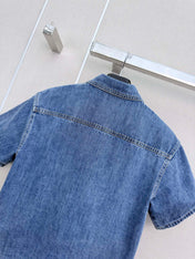 CELINE 26S SHORT SLEEVE DENIM SHIRT 321