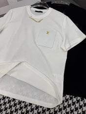 LV NEW T-SHIRT AND SHORTS SET WITH GOLD HARDWARE DETAILS