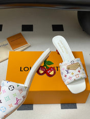 LV MURAKAMI HIGH-HEEL SANDALS 55MM IN MULTICOLOR MONOGRAM COATED CANVAS